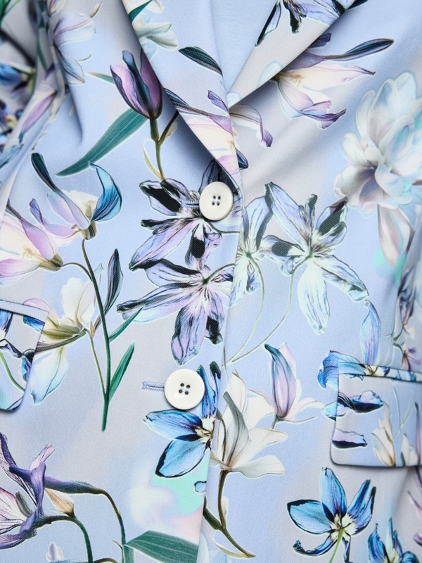 Single-breasted blazer with floral pattern