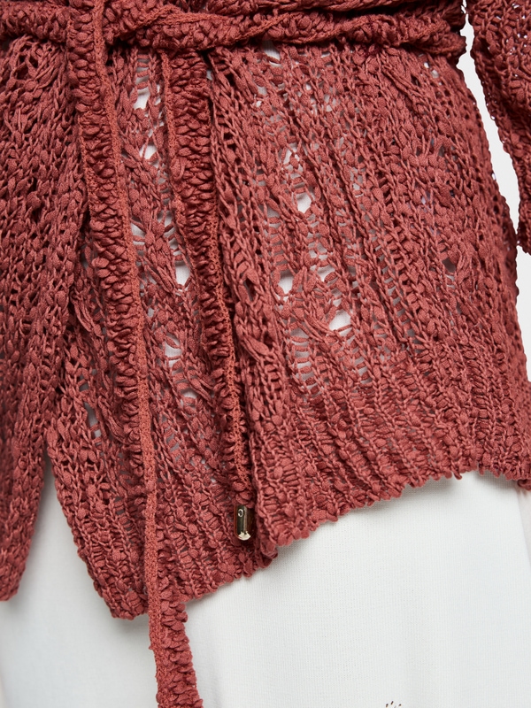 ‘Rethink Together’ openwork cardigan