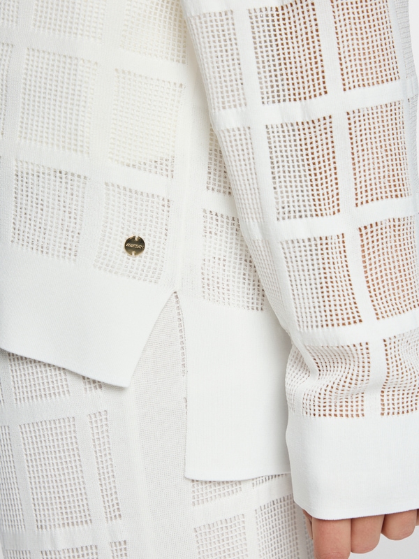 Cardigan with openwork pattern