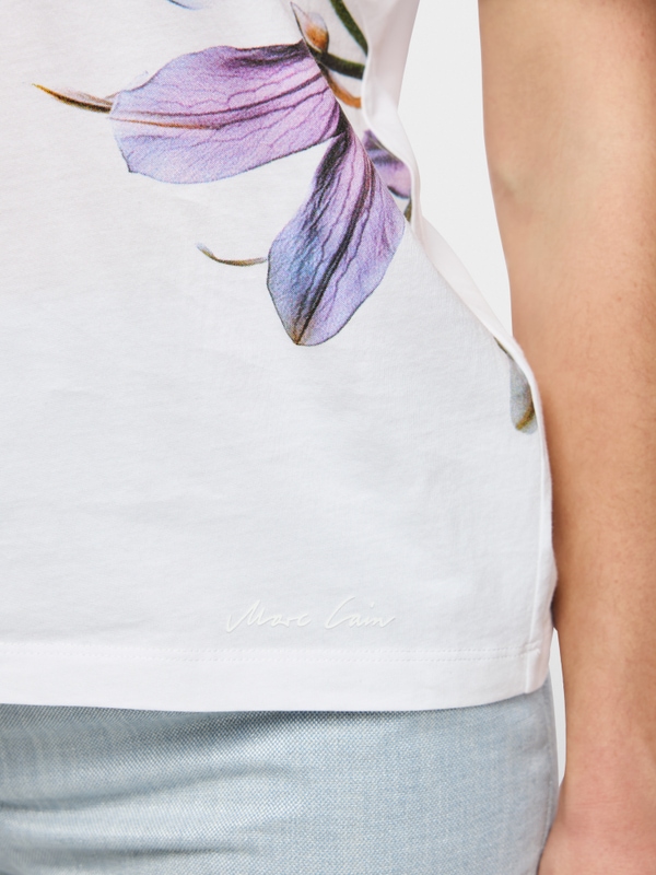 T-shirt à manches courtes avec imprimé lys