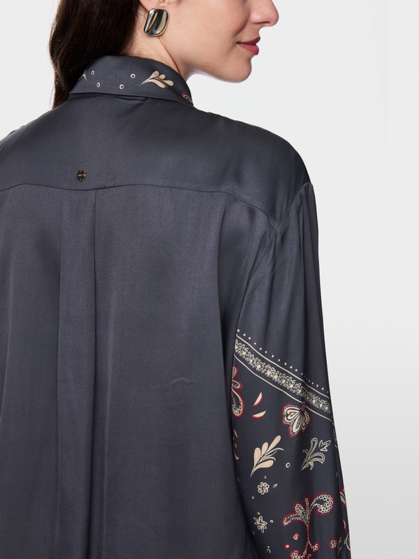 Chemisier fluide à motif cachemire
