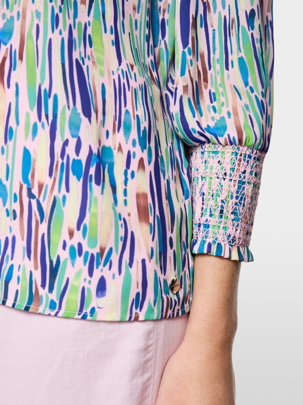 ‘Rethink Together’ printed blouse