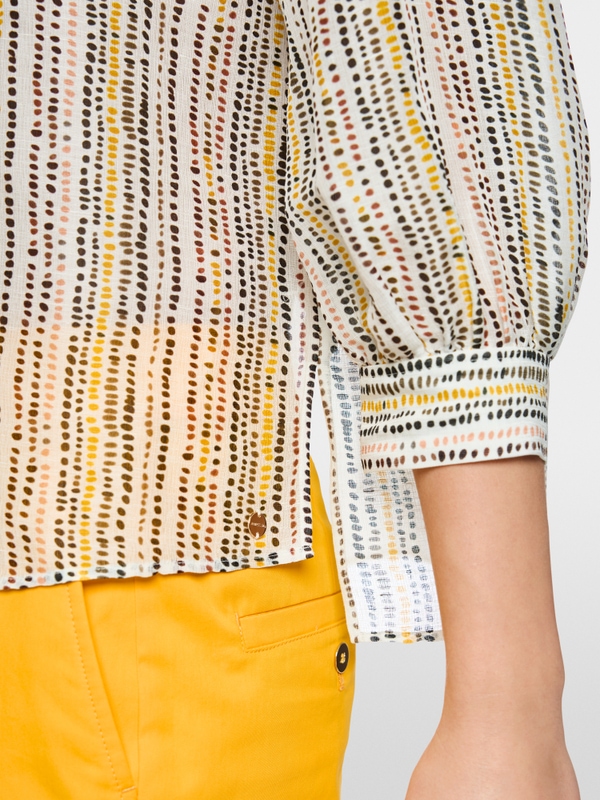 Linen-silk shirt blouse