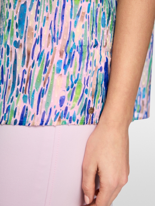 Top féminin à volants