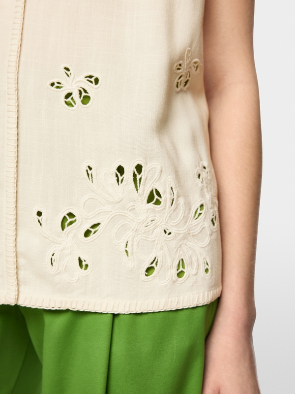 Top with broderie anglaise