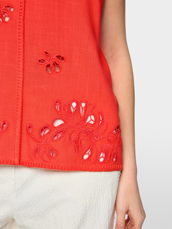 Top with broderie anglaise