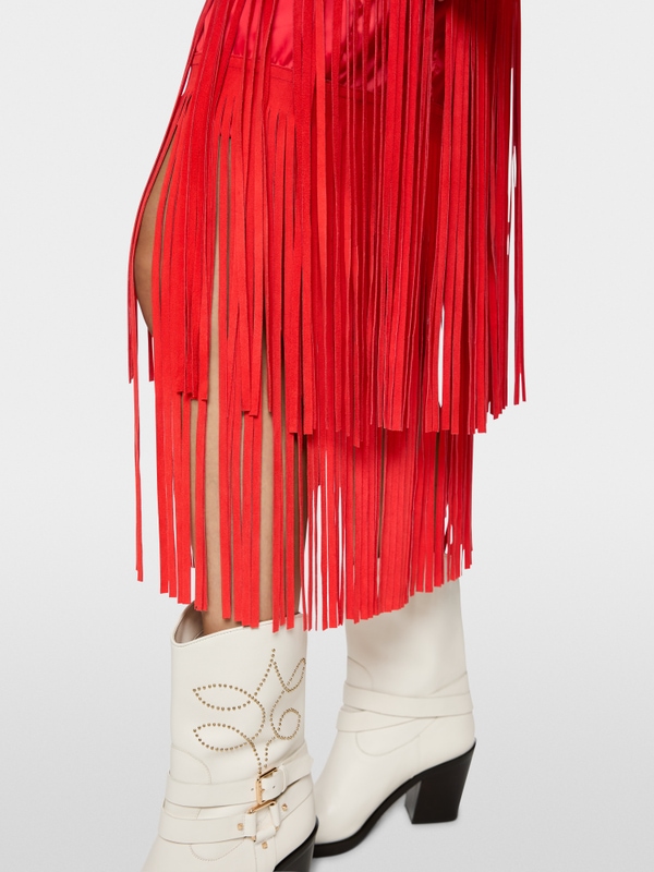 Midi leren rok "Rethink Together"