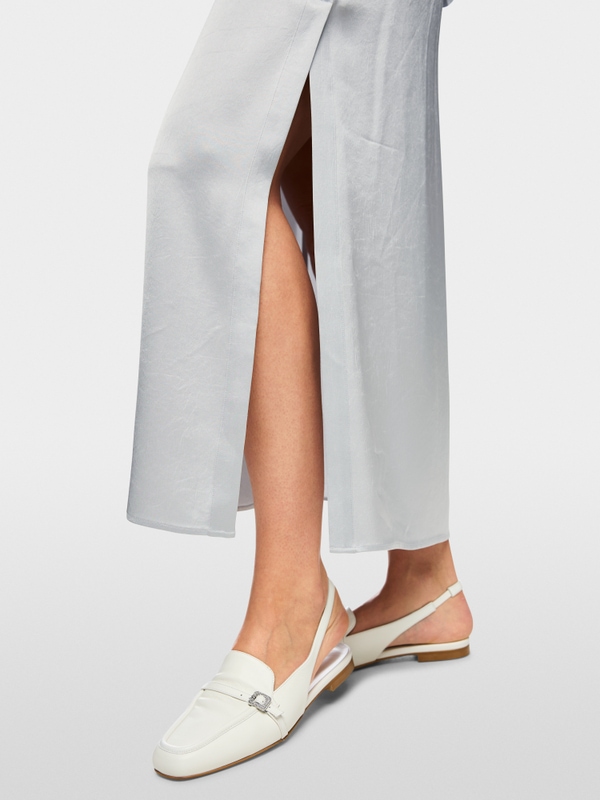 Jupe midi à l'éclat soyeux