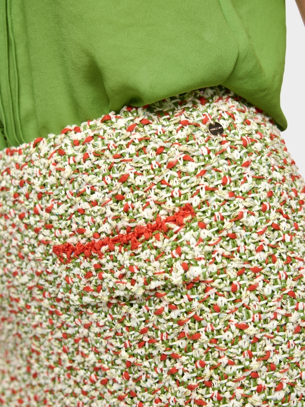 ‘Knitted in Germany’ bouclé skirt