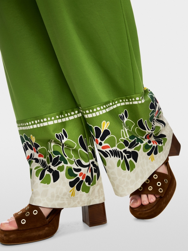 WEDI pull-on hibiscus flower trousers