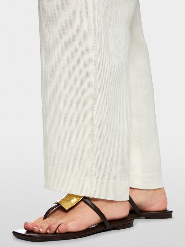 WUKARI linen-viscose blend trousers