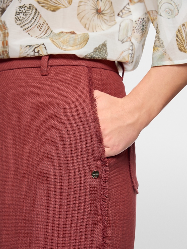 WUKARI linen-viscose blend trousers