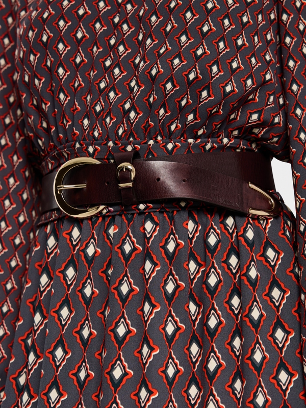 Ceinture large en cuir