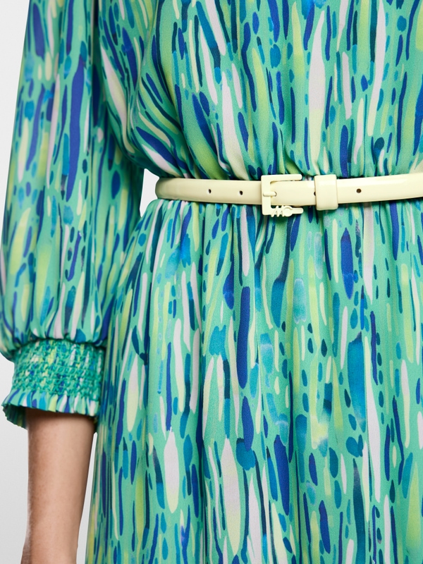 Ceinture fine en cuir avec boucle ardillon