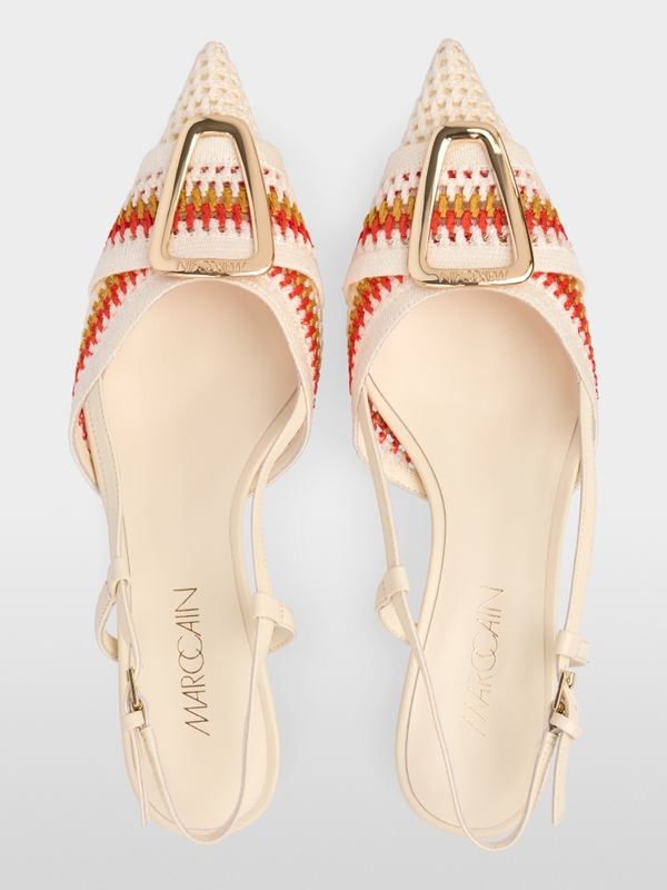 Slingback pumps with knit