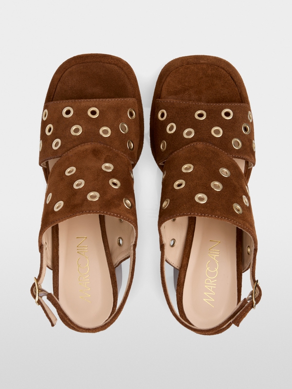 Suede platform sandals