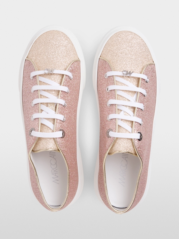 Baskets à paillettes avec semelle cup sole