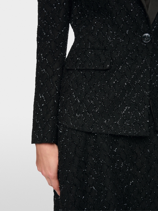 Fitted blazer with glitter details