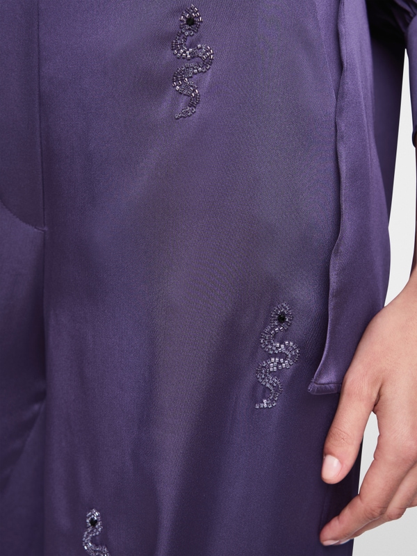 WELKOM snake embellishment trousers