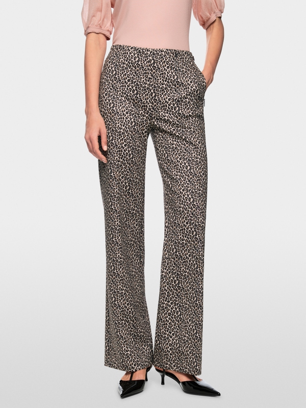 WINDER wide-cut leopard print pants