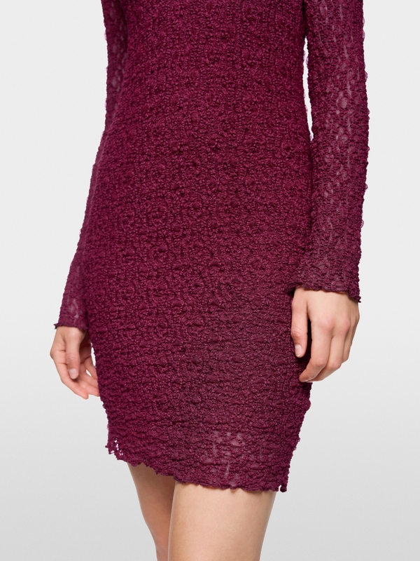 Polo dress with mesh look