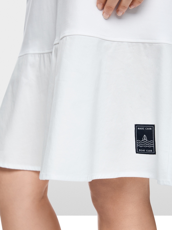 Shirt dress with hood