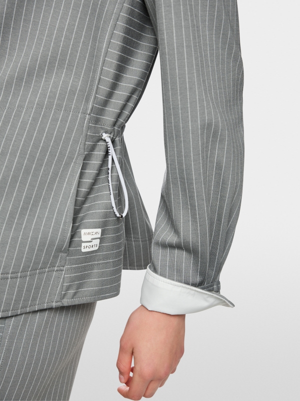 Striped shirt jacket