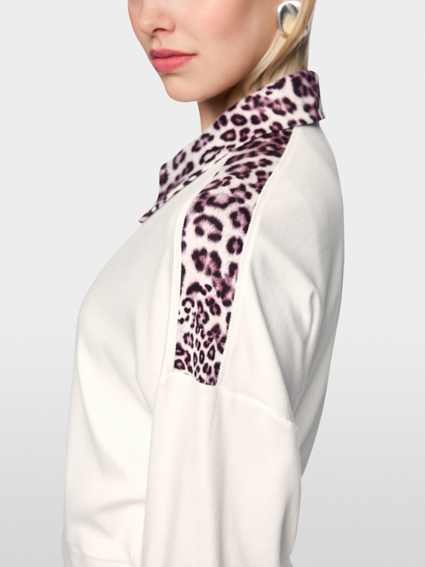 Cardigan with leopard details