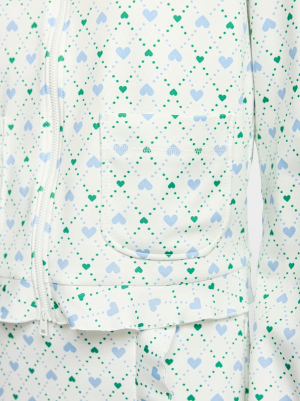 Scuba jersey print blouson