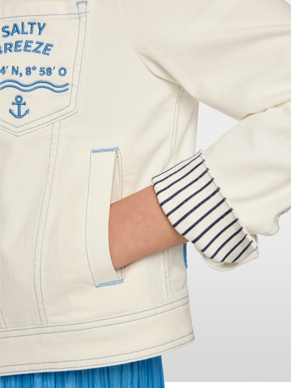 Veste en jean style marin