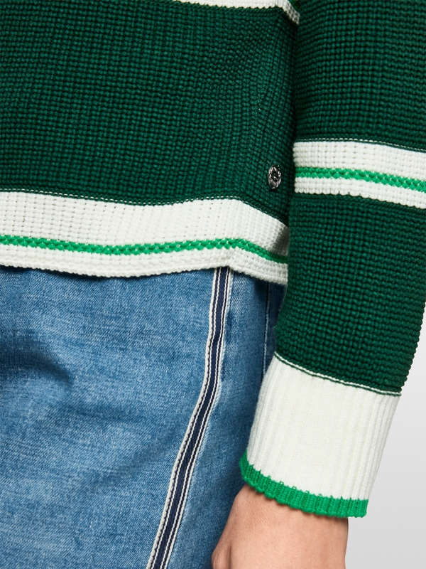 ‘Knitted in Germany’ striped jumper