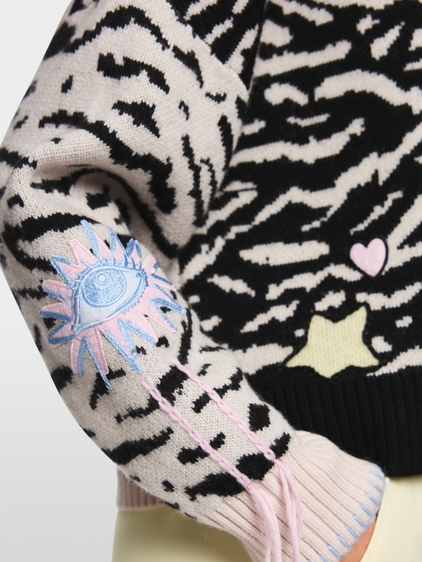 Pull à imprimé animalier