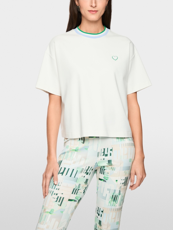 Shirt with heart and striped details