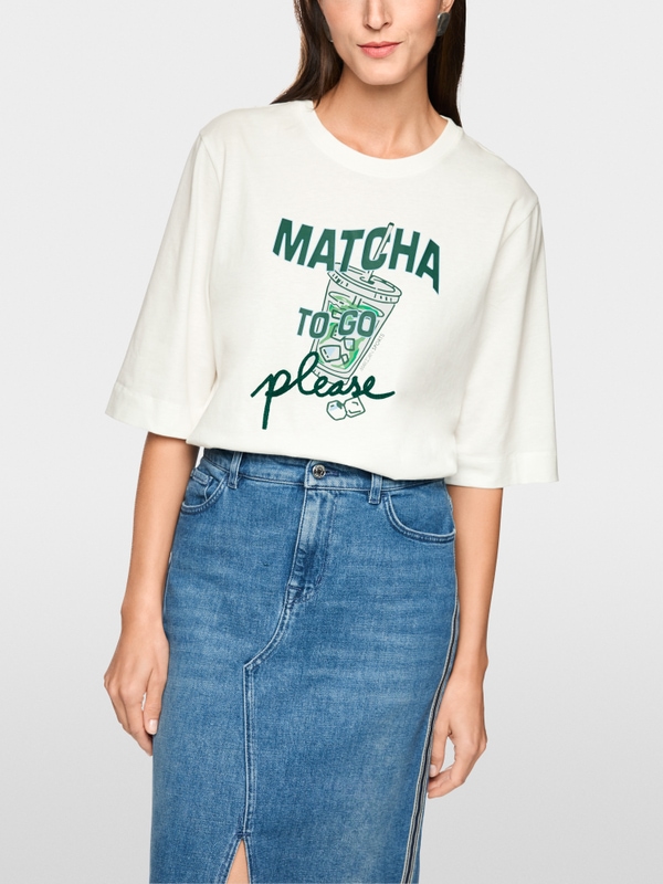 ‘Rethink Together’ matcha print shirt