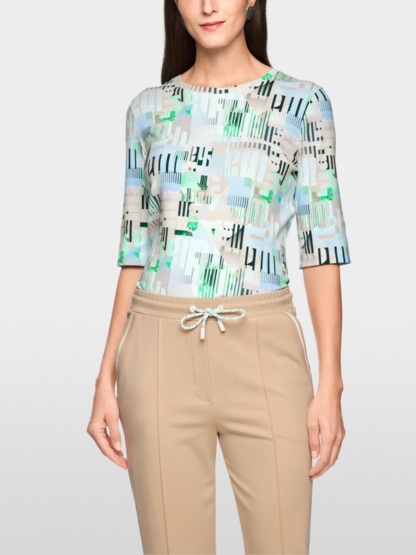 Ribbed stretch cotton shirt