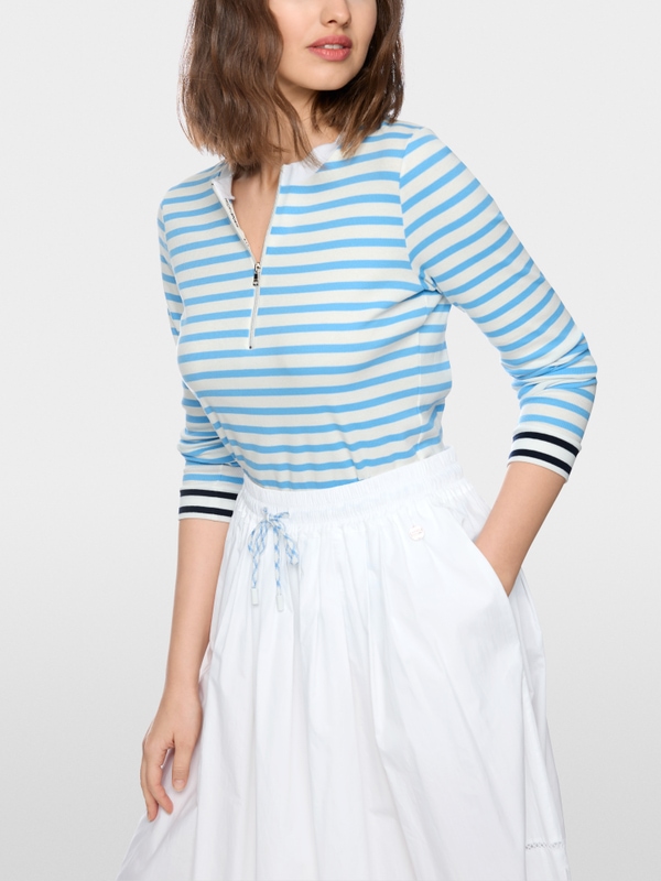 Striped long-sleeved shirt
