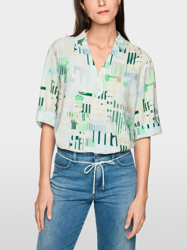 ‘Rethink Together’ printed blouse