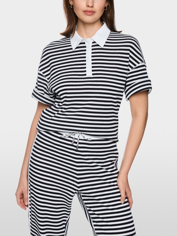 Striped polo shirt
