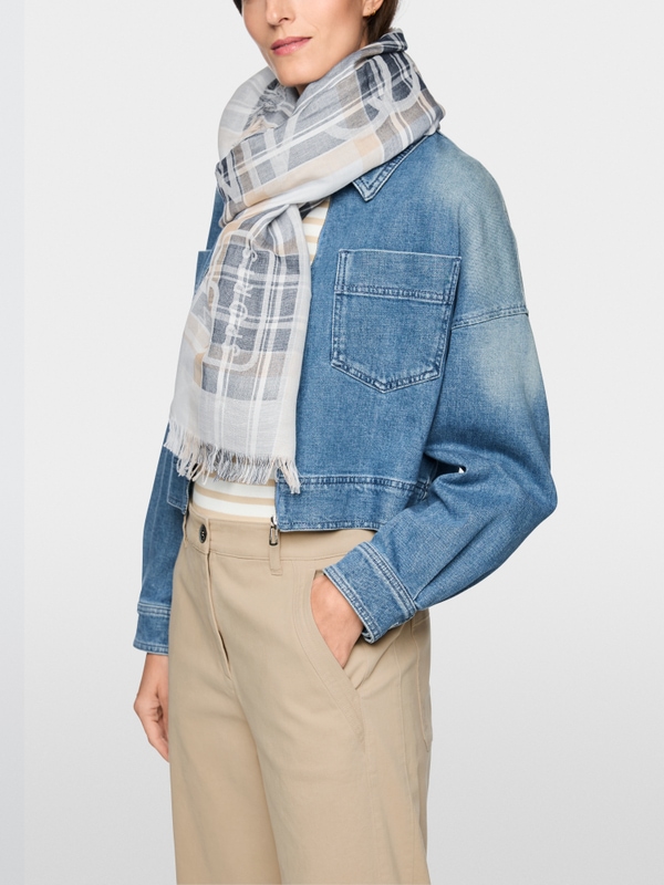 Cotton and linen blend scarf