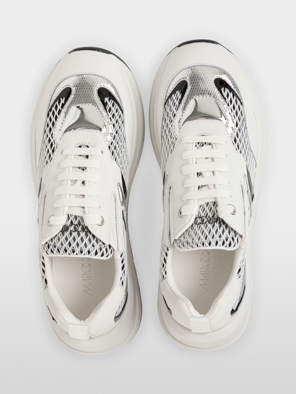 Trainers in a mix of materials