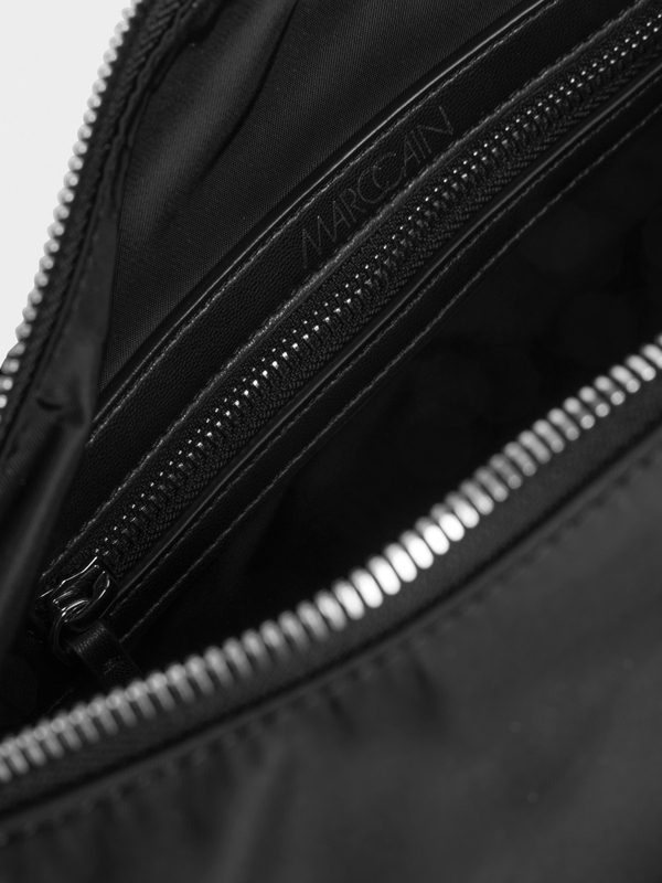 ‘Rethink Together’ nylon hobo bag