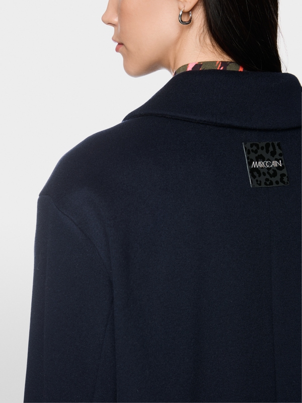 Coat in new wool with cashmere