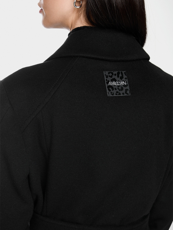 Coat in new wool with cashmere