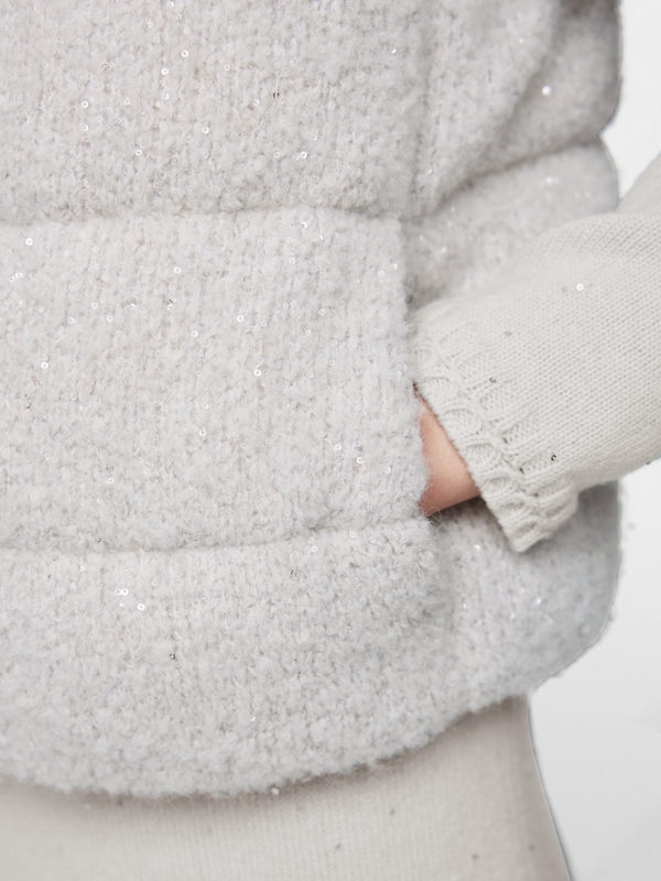 ‘Knitted in Germany’ bouclé waistcoat