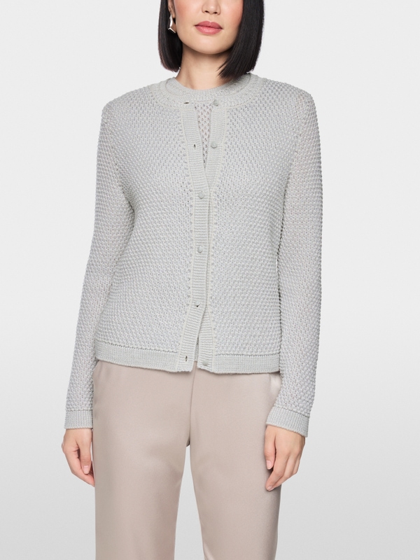 ‘Knitted in Germany’ pearl knit cardigan