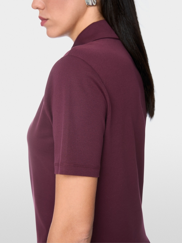 Stretch cotton polo shirt
