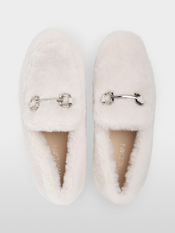 Lambskin loafers with metal details