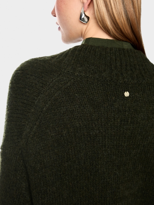 ‘Knitted in Germany’ chunky-knit coat