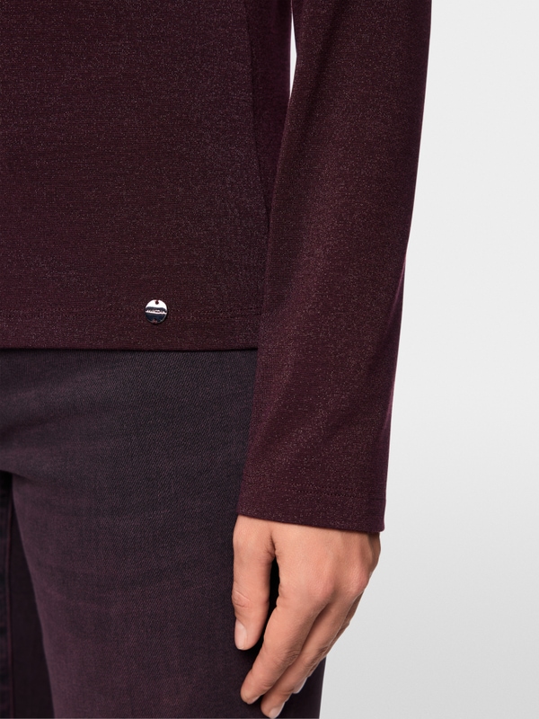 Fitted shirt with lurex