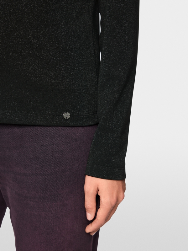 Fitted shirt with lurex